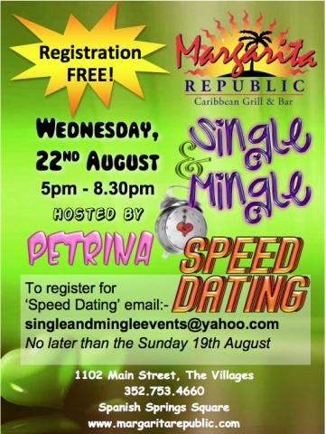 Single And Mingle Speed Date Night Talk Of The Villages Florida