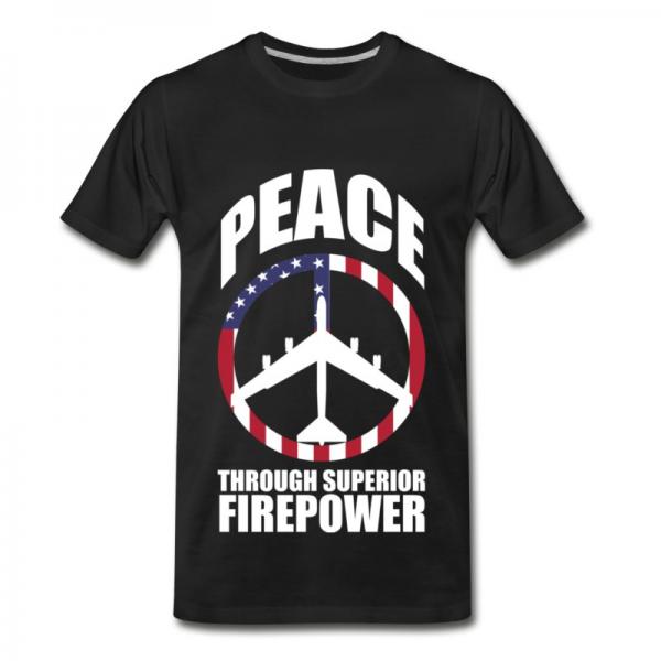 Peace Through Superior Firepower Military Veteran 3-18 Inch Custom Decal Sticker