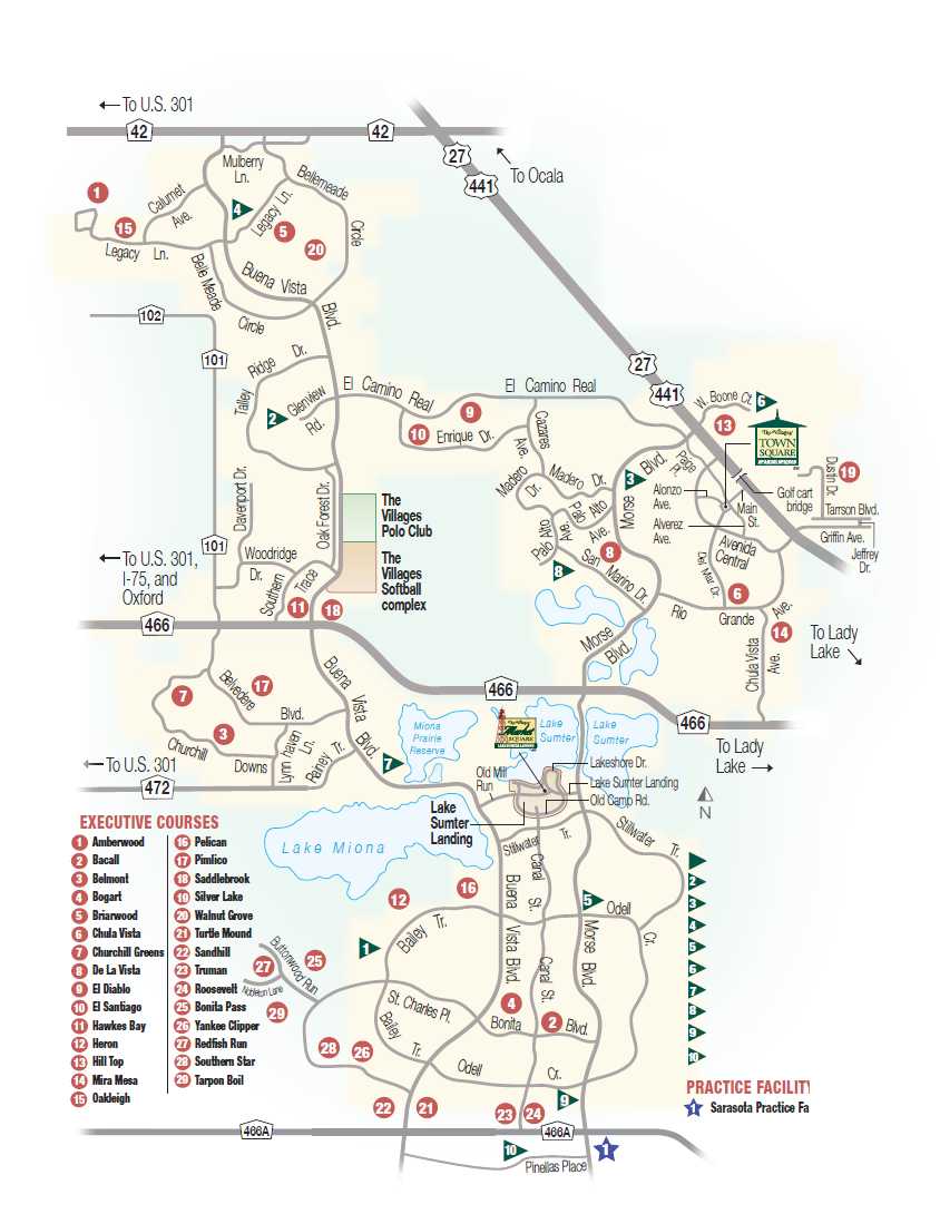 Talk of The Villages Florida Village Maps