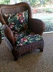 brown woven chairs