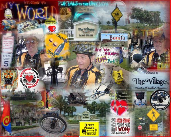 Collage of just a few pictures taken while out on my tricycle in and around The Villages, Florida