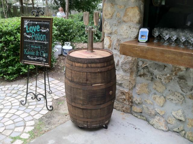 Wine dispensing barrel...Available for parties, weddings, club events, etc.
