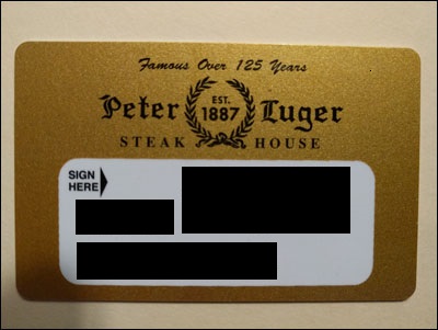 my peter luger card