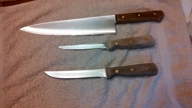 Knifes before being restored.