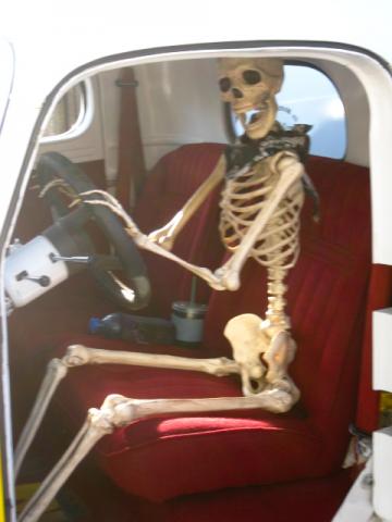 A guest at the classic car show.
