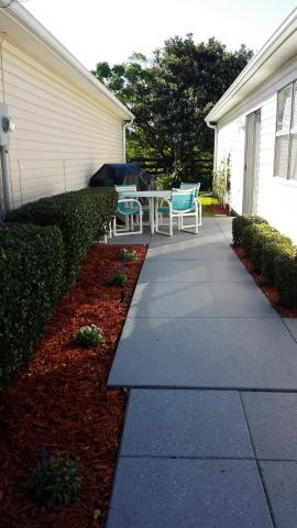 The patio portion of patio villa