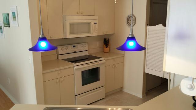 party lights in the kitchen
