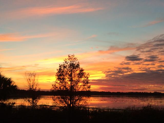 Sunset in Osceola Hills at Soaring Eagle--Jan. 21, 2016