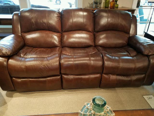 brown leather couch