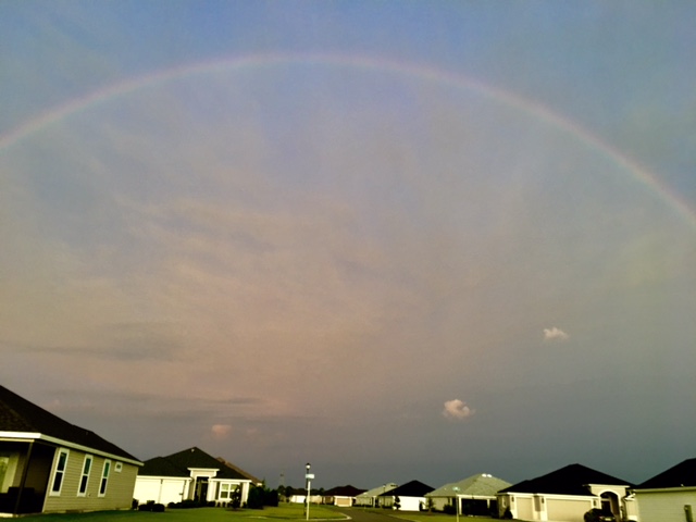 Rainbow preceding us for a walk