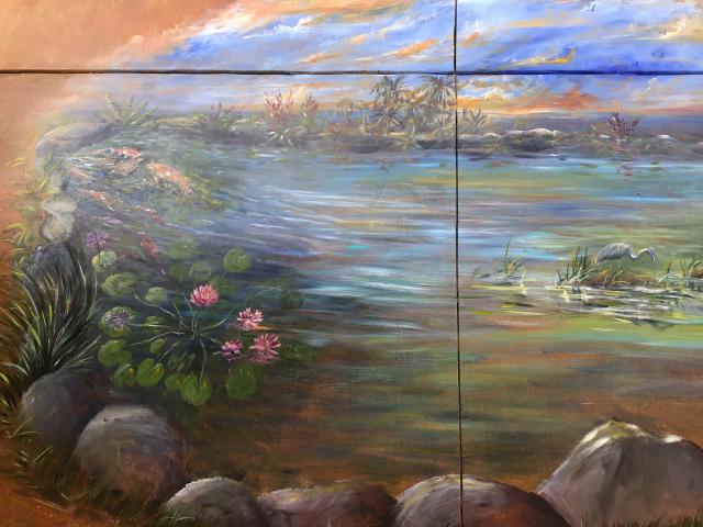Patio Floor Mural by Debbie Brady Robinson 2 of 3. You can reach Debbie at 912-308-0710 or see more of her beautiful work at DebbieBradyRobinson.com