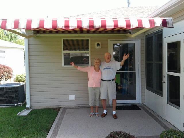 Happy Village Community Customers enjoying their SunSetter Awning.