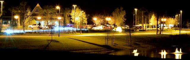 Riverbend at night