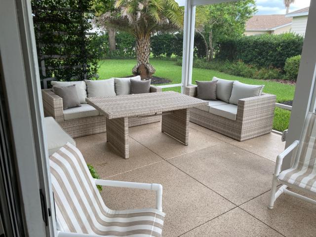 New lanai sectional patio furniture seats 8!