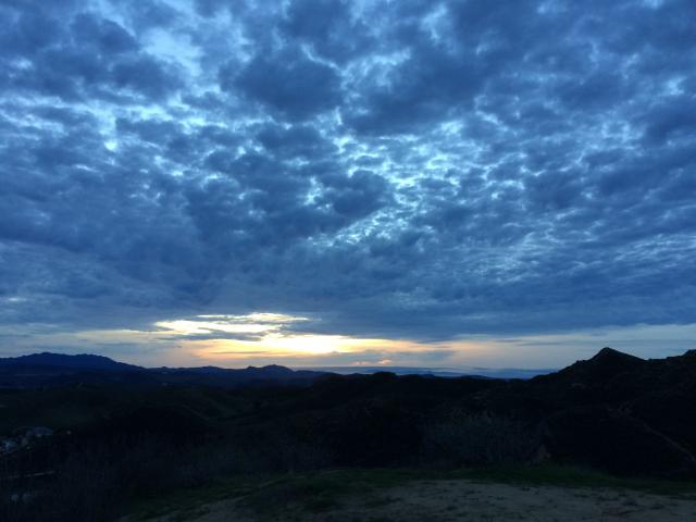 Dusk in the winter over Simi Valley, CA.