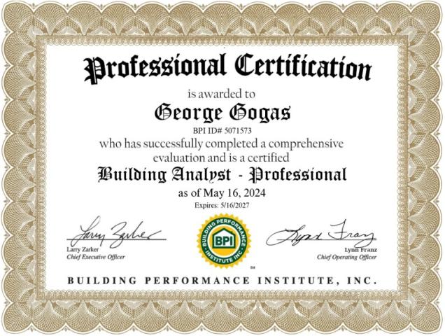 BPI Certification ( Energy Audit )