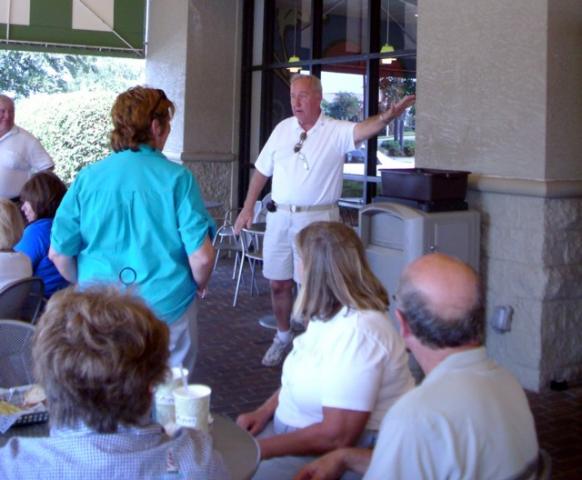Handie explaining Halloween Golf Cart Convoy