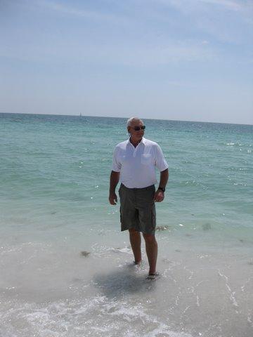 Ed in gulf at Sarasota