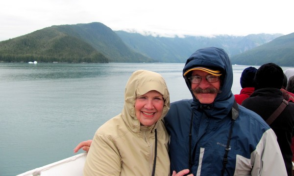 B&C in cold at Tracey Arm, incredible scenery from the ship.
