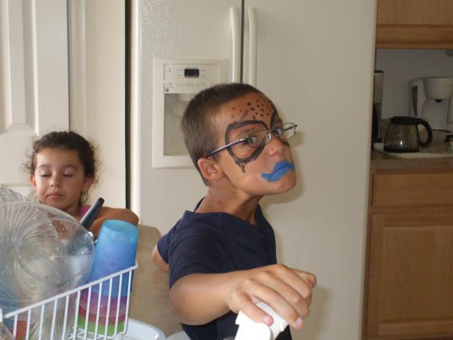 Thank goodness for face paint

Blaise grandson 9 y.o.