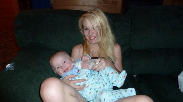 GD Ashley holding her cousin Carson