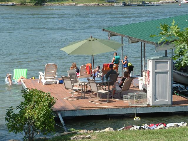 having fun off the dock