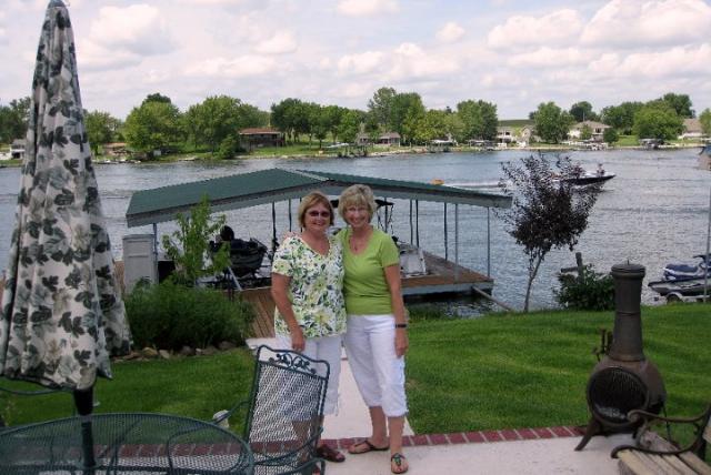 Lila and Dorothy in front of lake