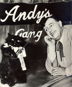 Andy's Gang with Midnight the cat.