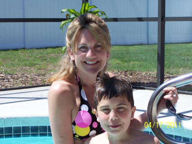 Daughter Marlise and grandson, Dylan at Kristen's in Ocala