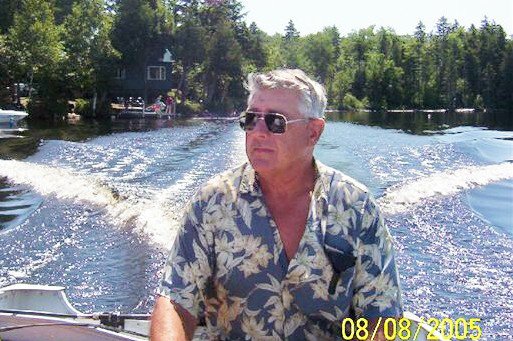Hubby on Moxie Lake in Maine