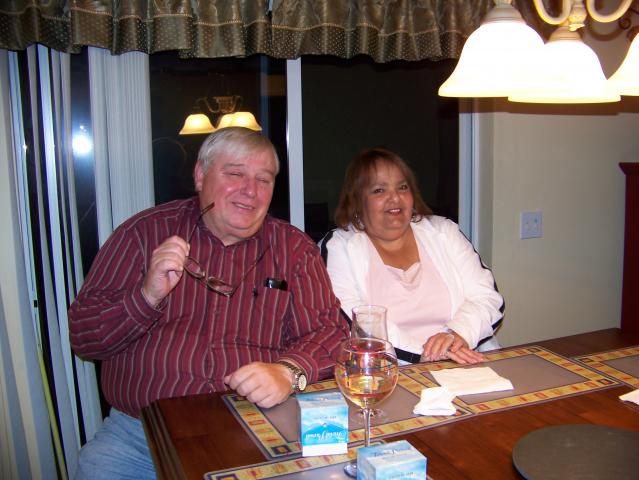 DickY and Shirleevee...waiting for the Trivial Pursuit game to begin....yes they won....well I think it was a tie!!!