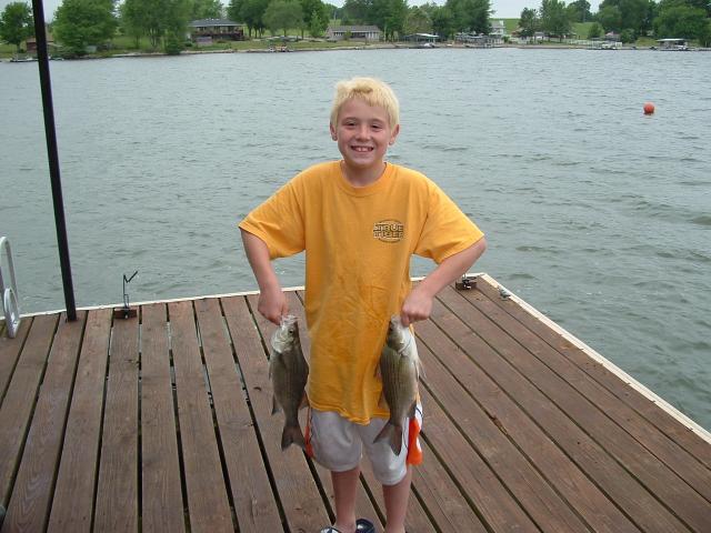 Q with two white bass