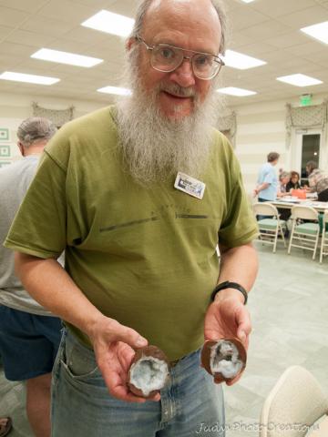 Bill Collins has just revealed the inside of a beautiful geode!