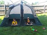 matt & pete in tent