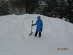 End of driveway before final plowing