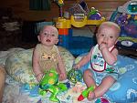 Carson and William - 7 month old twins born 1/11