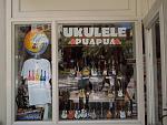One of many ukulele shops in Waikiki